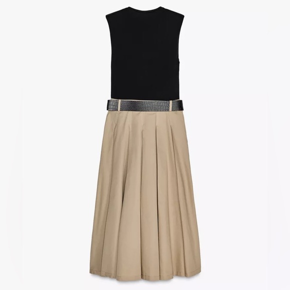 NWT ZARA SHOULDER PAD DRESS - Picture 10 of 12